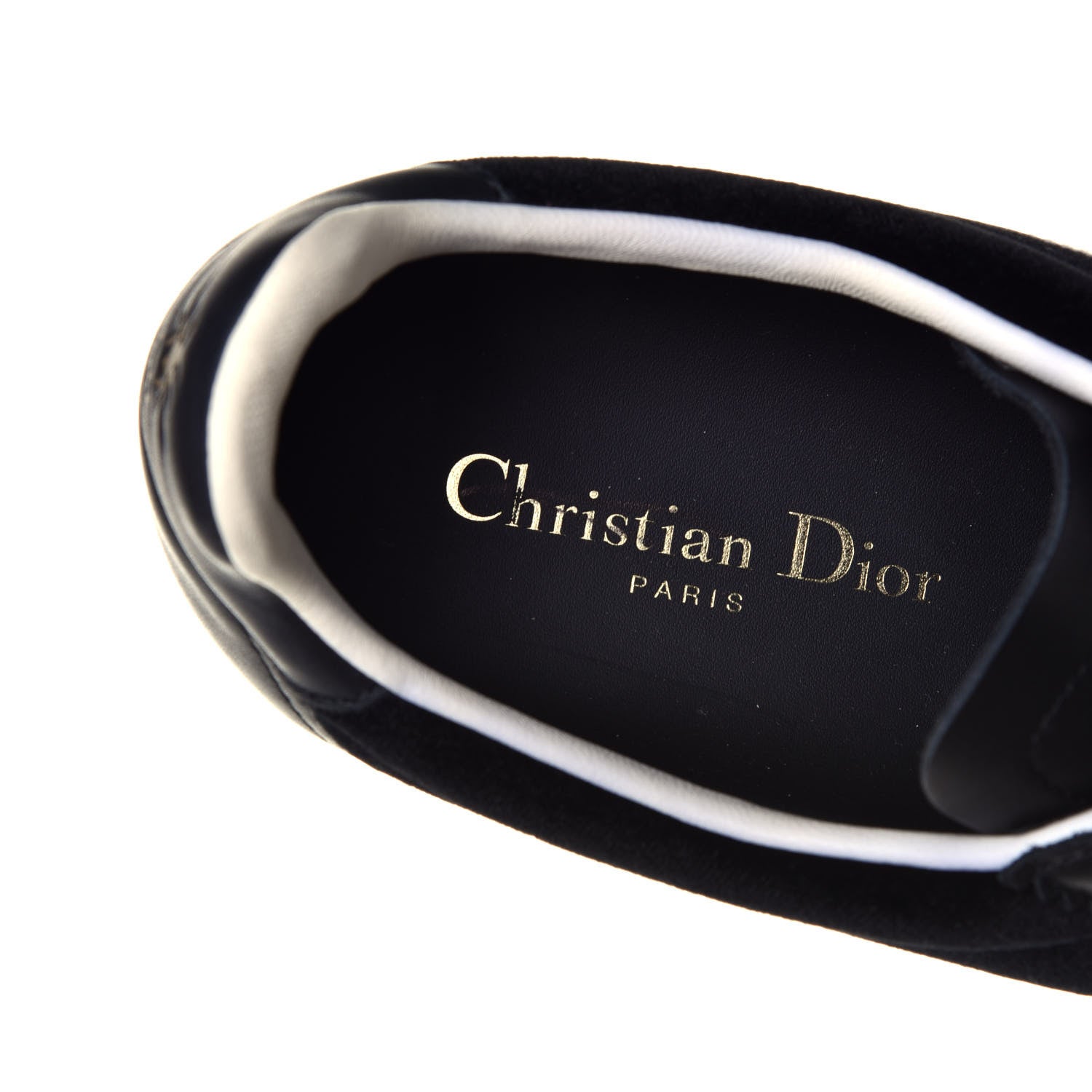 Christian Dior Velvet Mix Diorun Sneakers 40 Black Off White 7 of 11