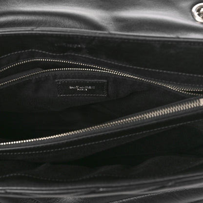 Saint Laurent Calfskin Y Quilted Monogram Large Loulou Chain Satchel Black 6 of 11