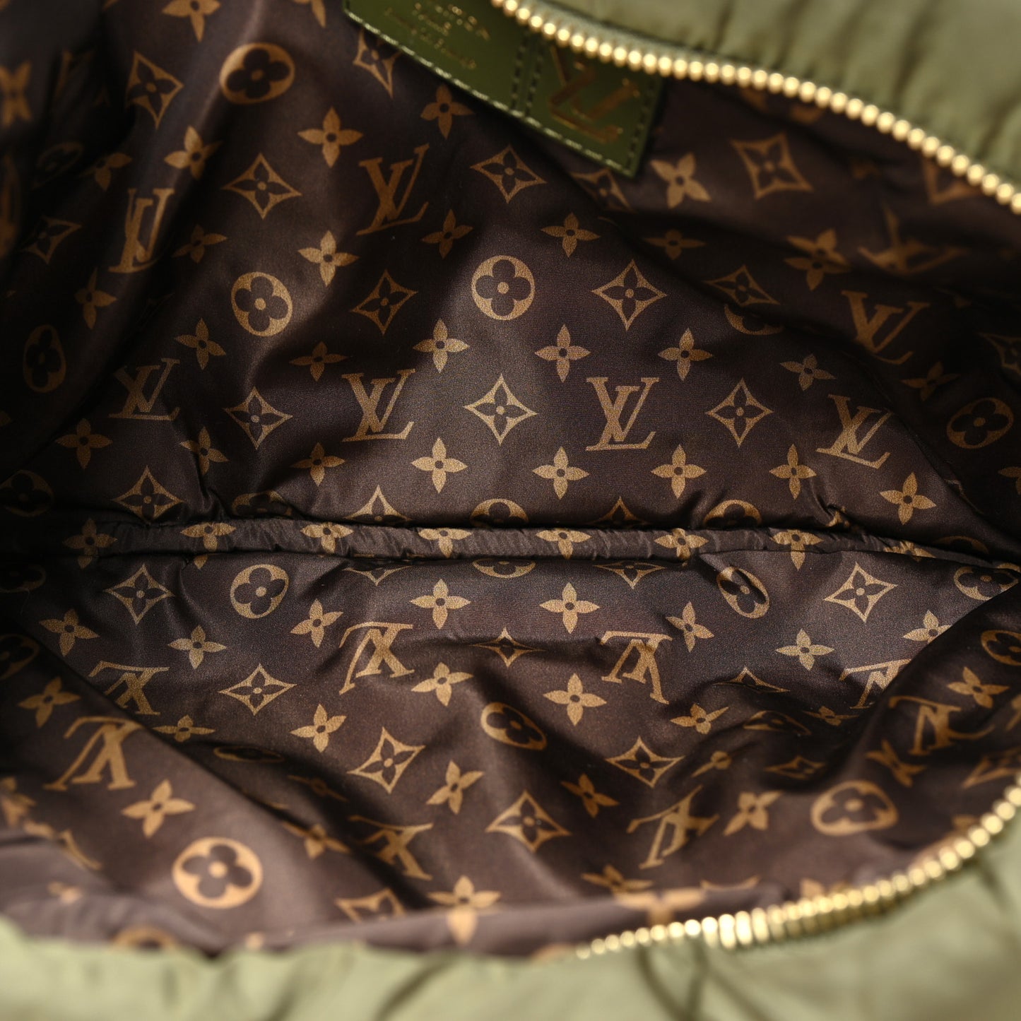 Econyl Monogram Pillow Maxi Multi Pochette Accessories Kaki Beige