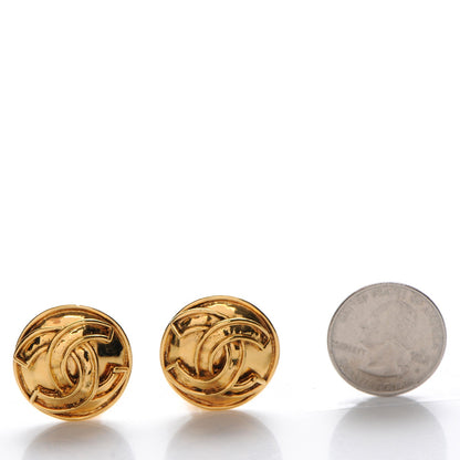 Chanel CC Clip On Earrings Gold 2 of 4