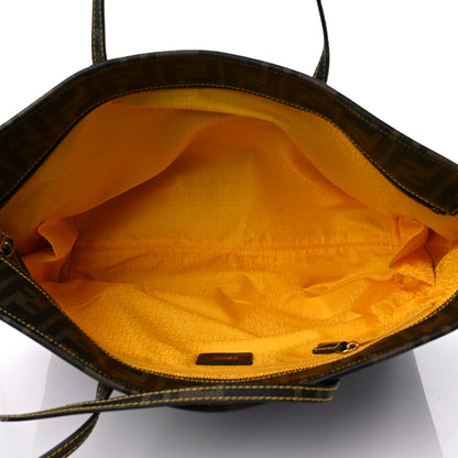 Fendi Zucca Spalmati Small Roll Tote Tobacco Giallo 4 of 15
