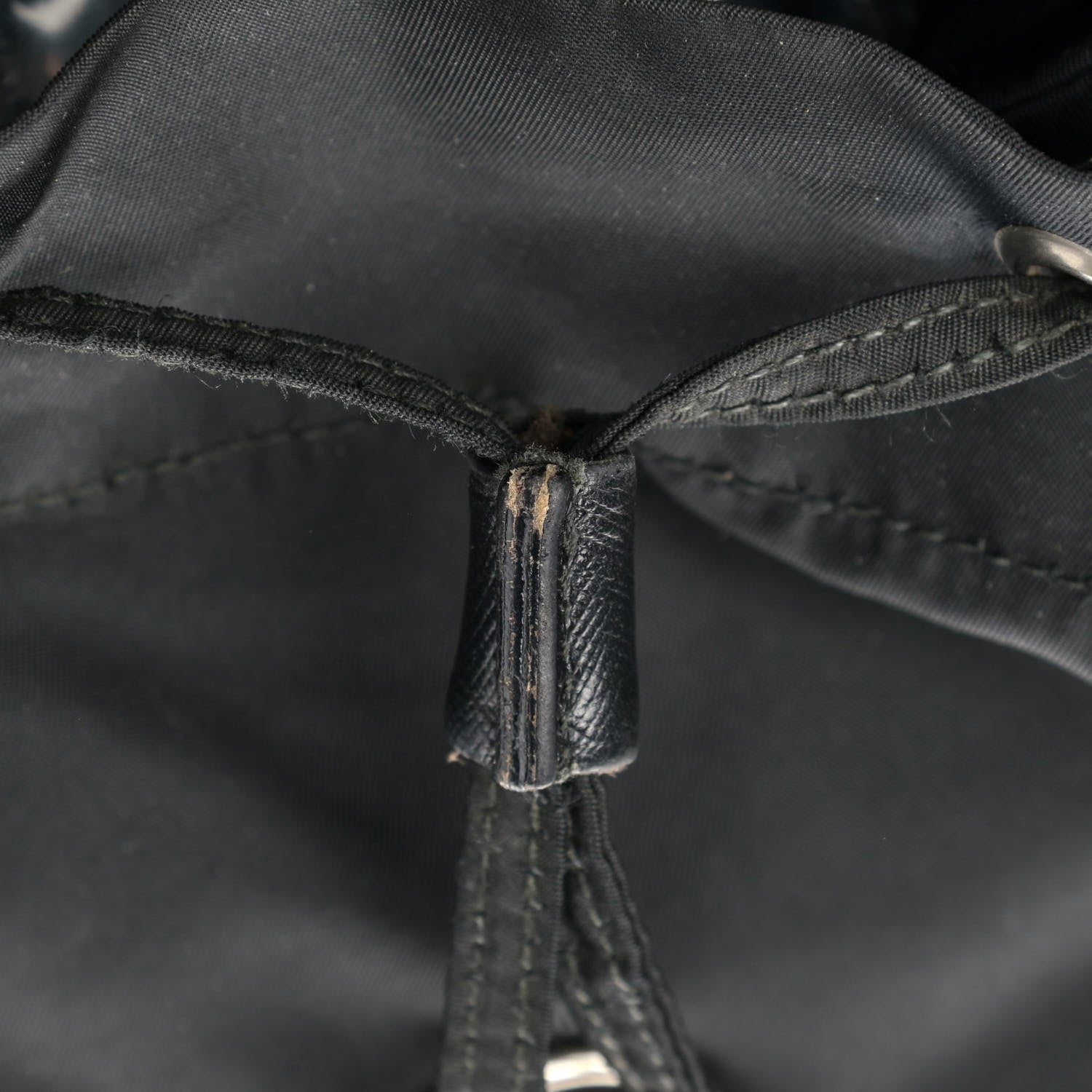 Prada Nylon Vela Cinch Backpack Black 11 of 16