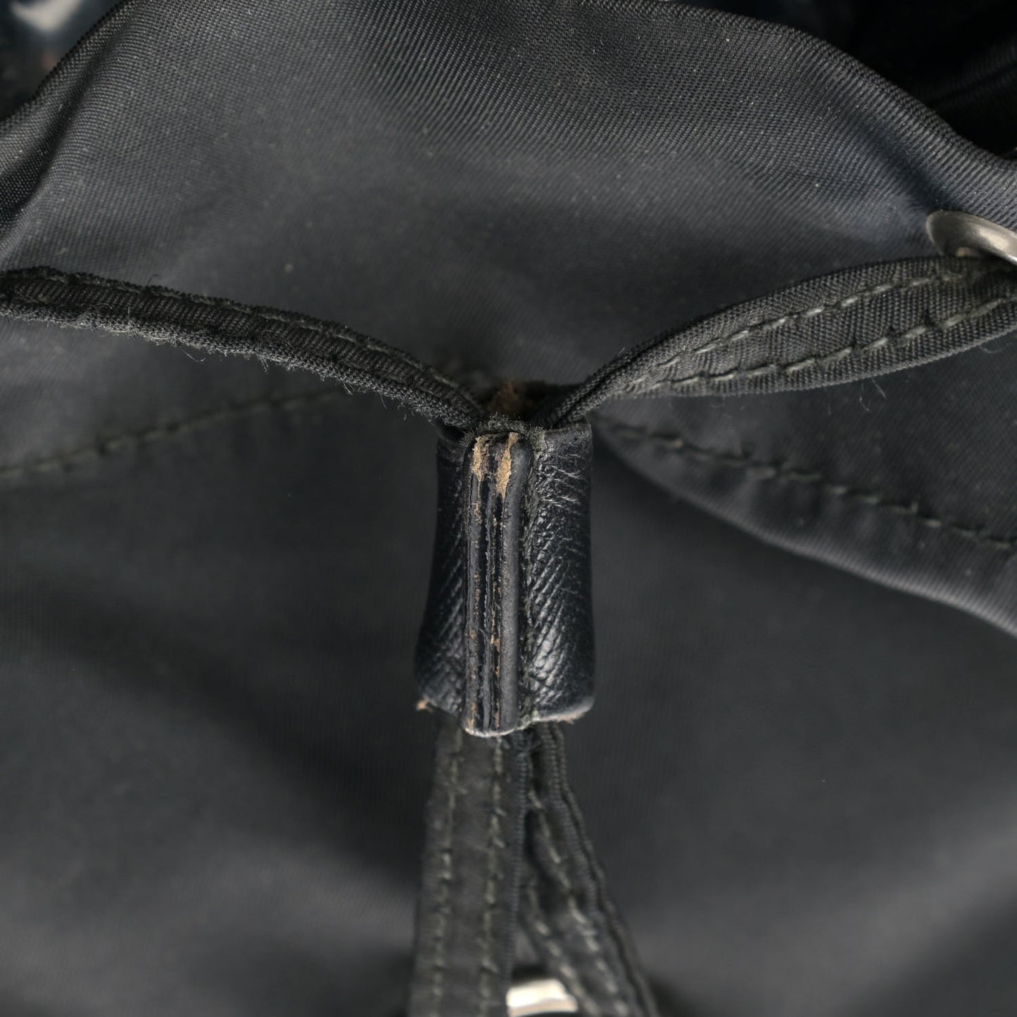 Nylon Vela Cinch Backpack Black