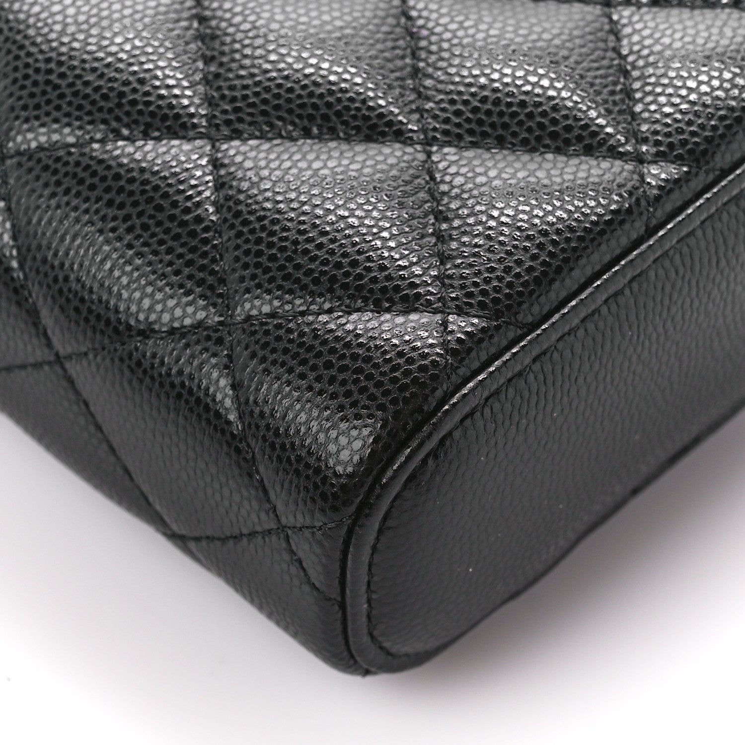 Chanel Caviar Quilted Phone Holder With Chain Black 9 of 10