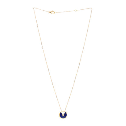 Cartier 18K Yellow Gold Diamond Lapis Lazuli XS Amulette de Cartier Pendant Necklace 3 of 5