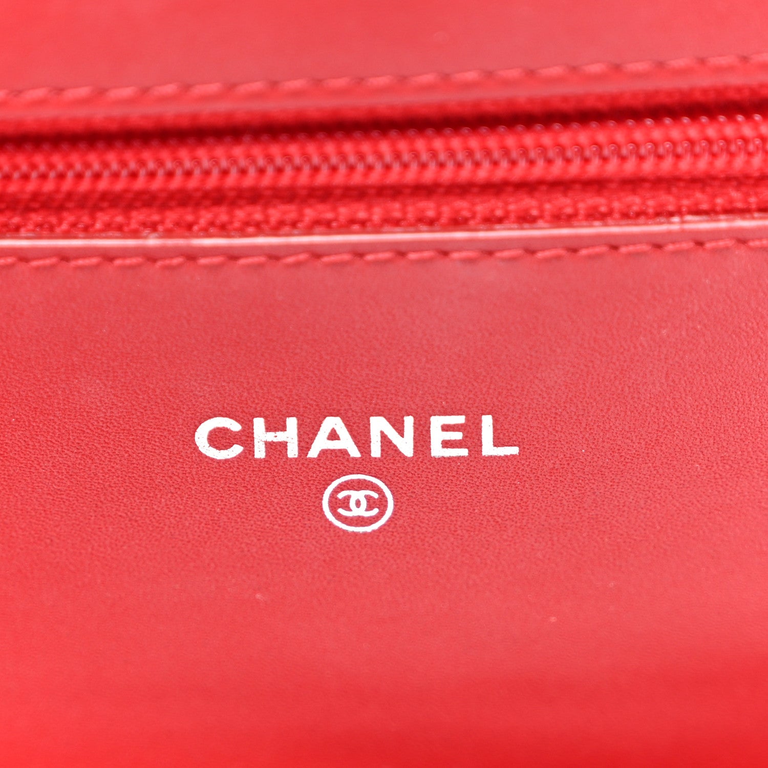 Chanel Patent Quilted Brilliant Wallet On Chain WOC Red 6 of 11
