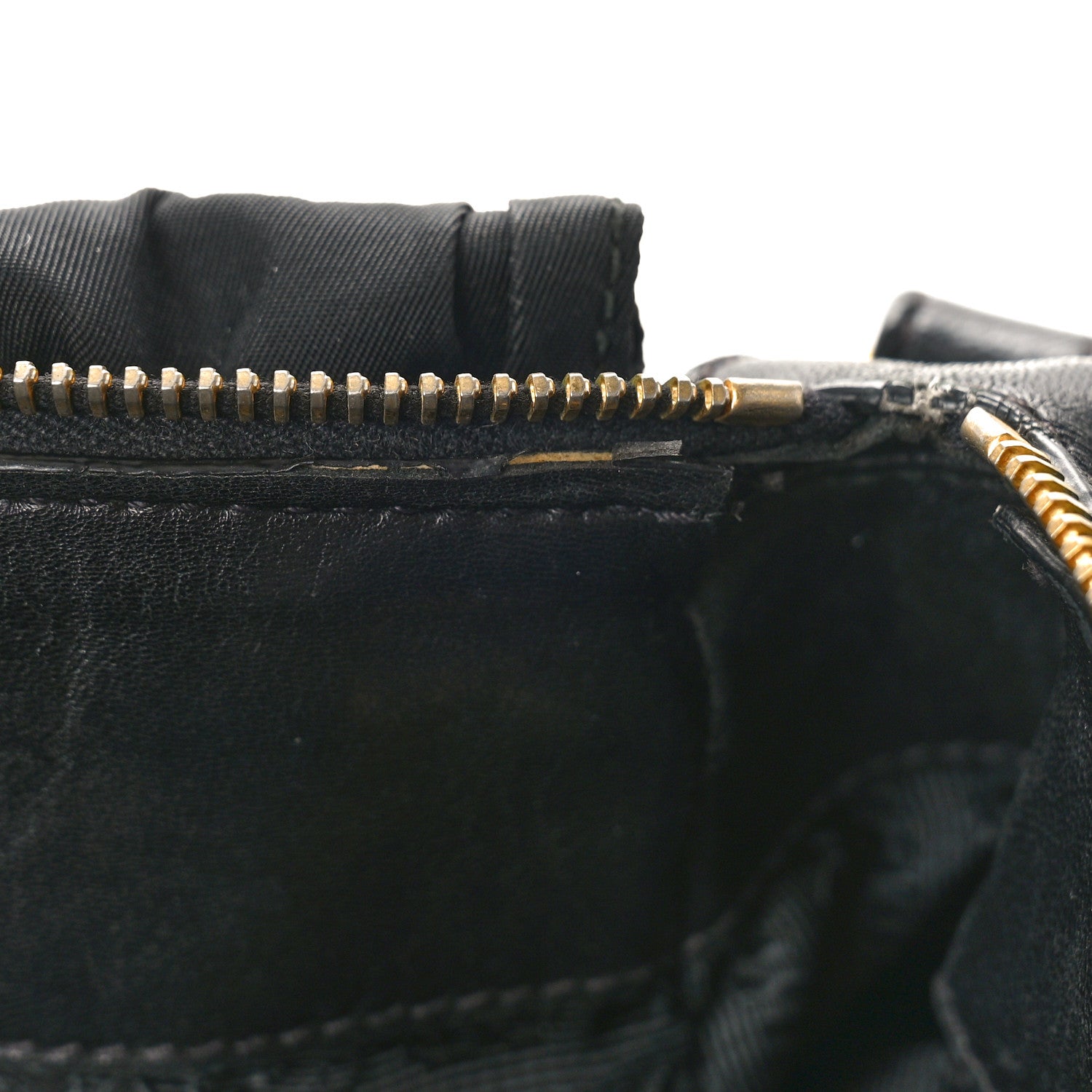 Prada Tessuto Nylon Nappa Braided Gaufre Shopping Satchel Black 11 of 12
