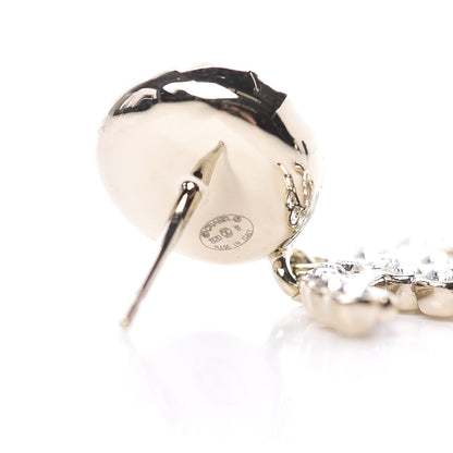 Chanel Crystal Pearl Bow-tiful CC Drop Earrings Gold 4 of 6