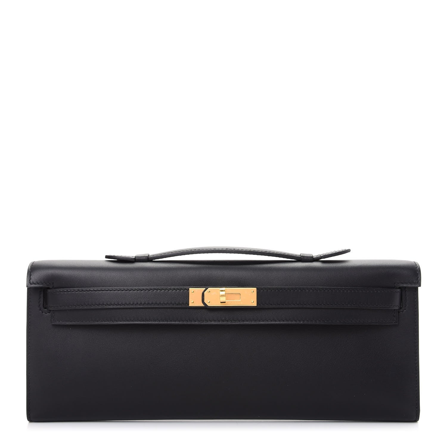 Hermes Swift Kelly Cut Clutch Pochette Black 1 of 8