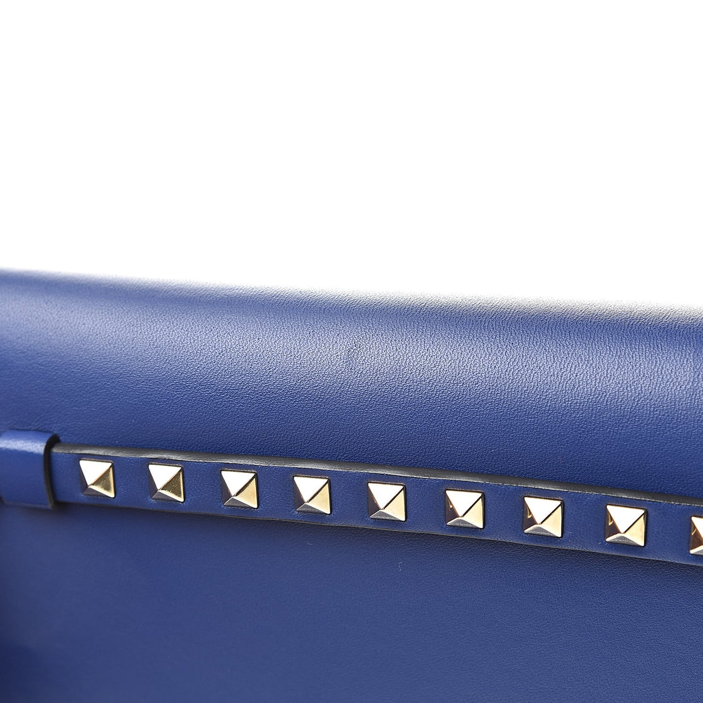 Nappa Rockstud Wristlet Clutch Blue China