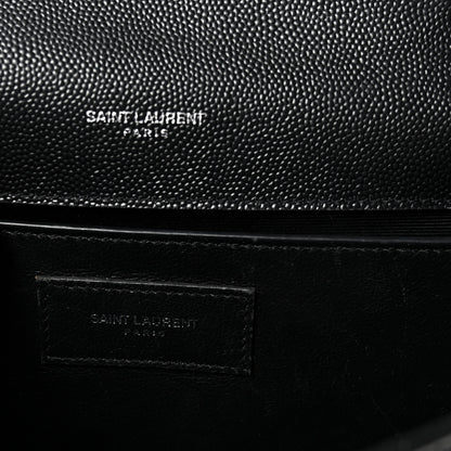 Saint Laurent Grain De Poudre Small Classic Monogram Kate Tassel Satchel Black 6 of 9