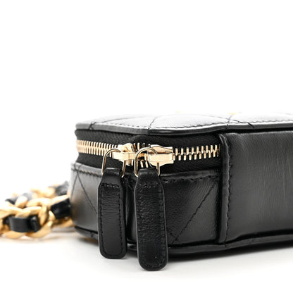 Chanel Lambskin Quilted Mini Lacquered Chain Clutch Black 7 of 8