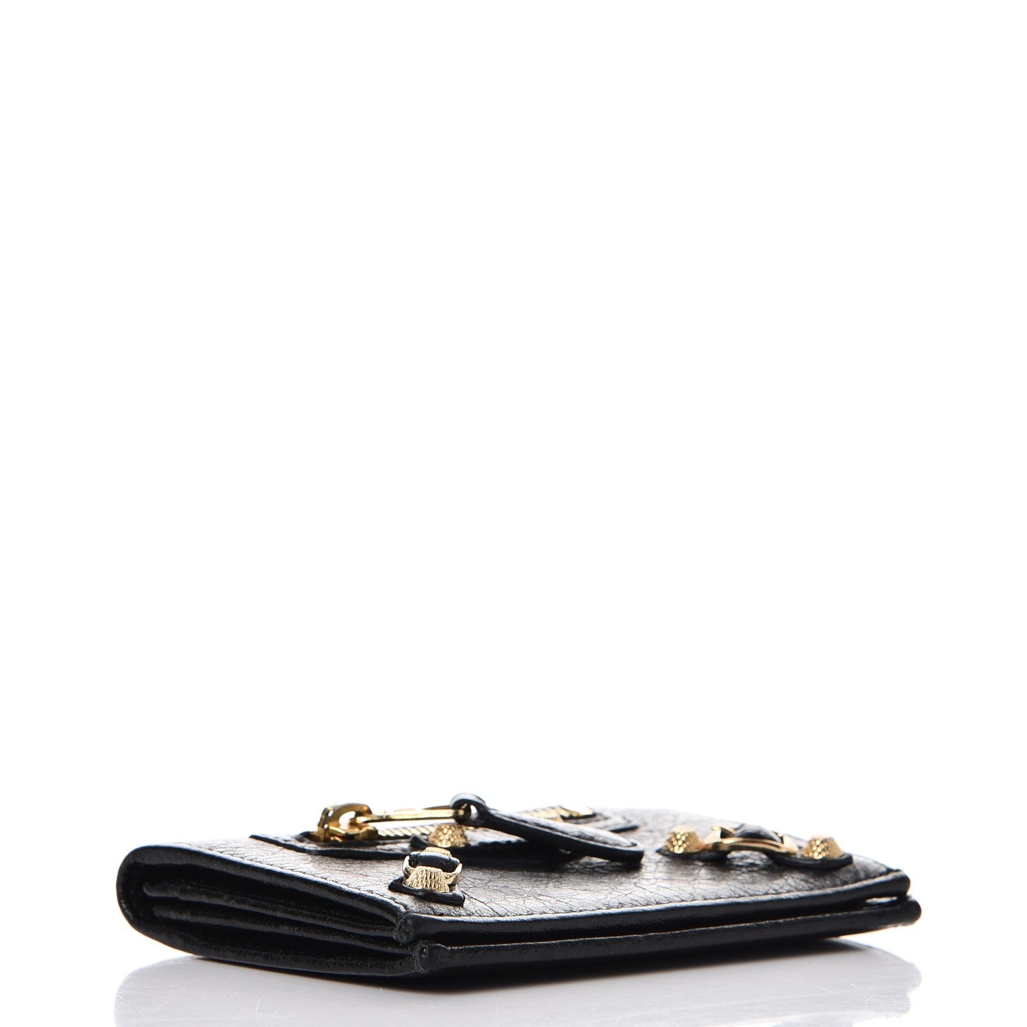 Balenciaga Agneau Giant 12 Gold Hardware Card Case Black 4 of 8
