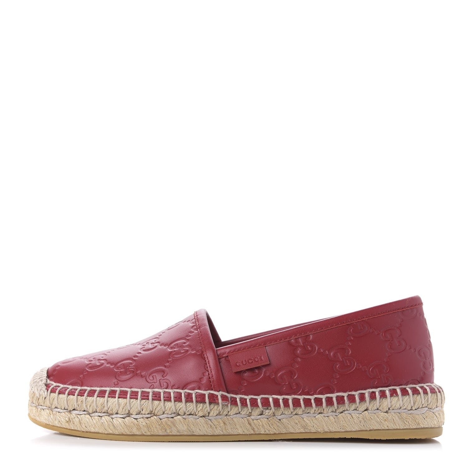 Gucci Guccissima Womens Signature Espadrilles 35 Hibiscus Red 1 of 9