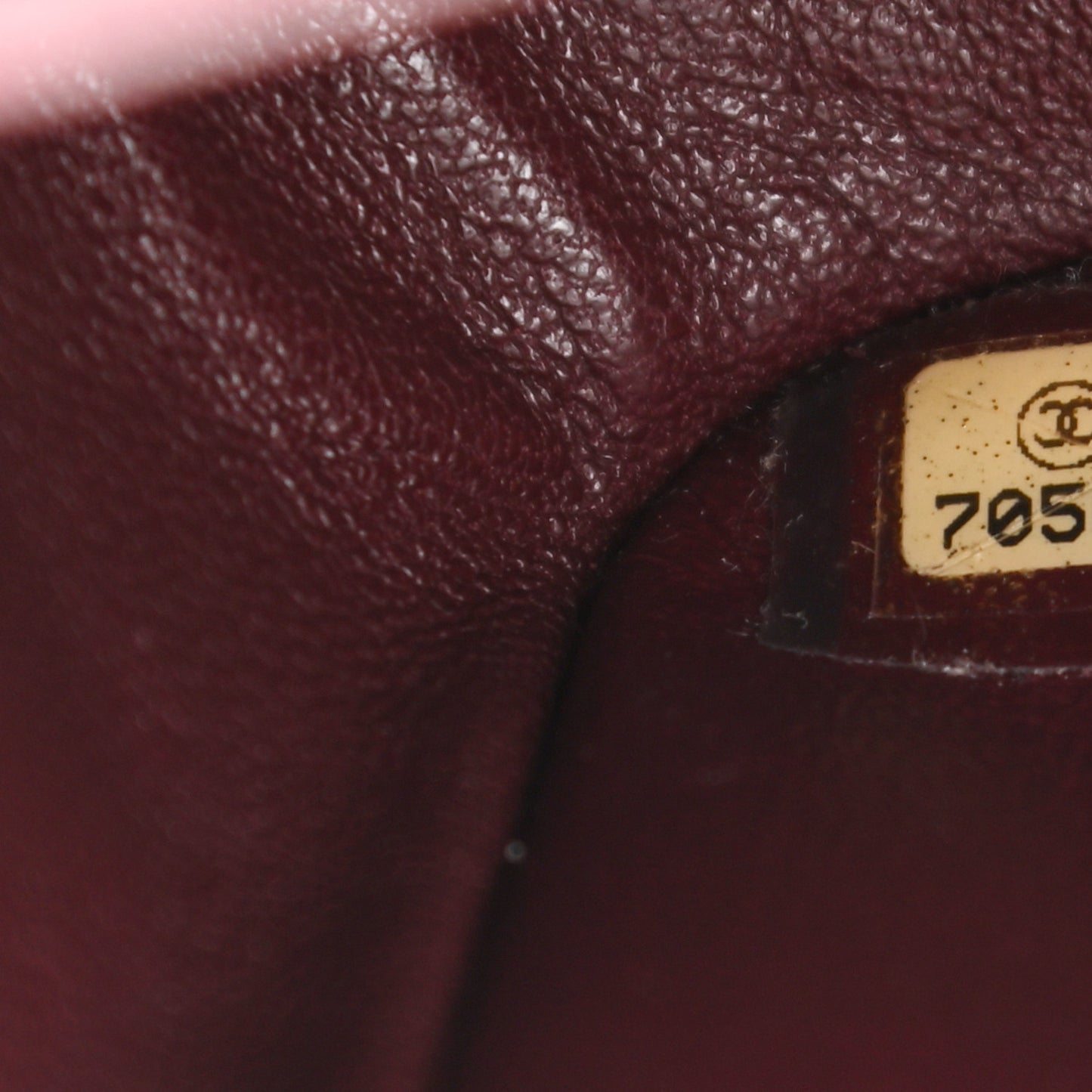 Iridescent Caviar Quilted Extra Mini Flap Burgundy