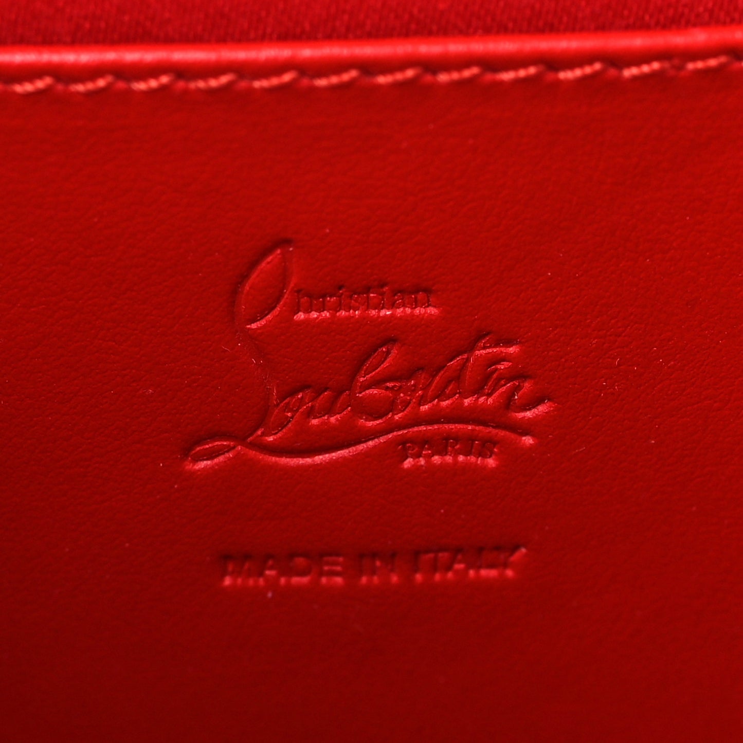 Suede Crystal Strass Small Palmette Clutch Red