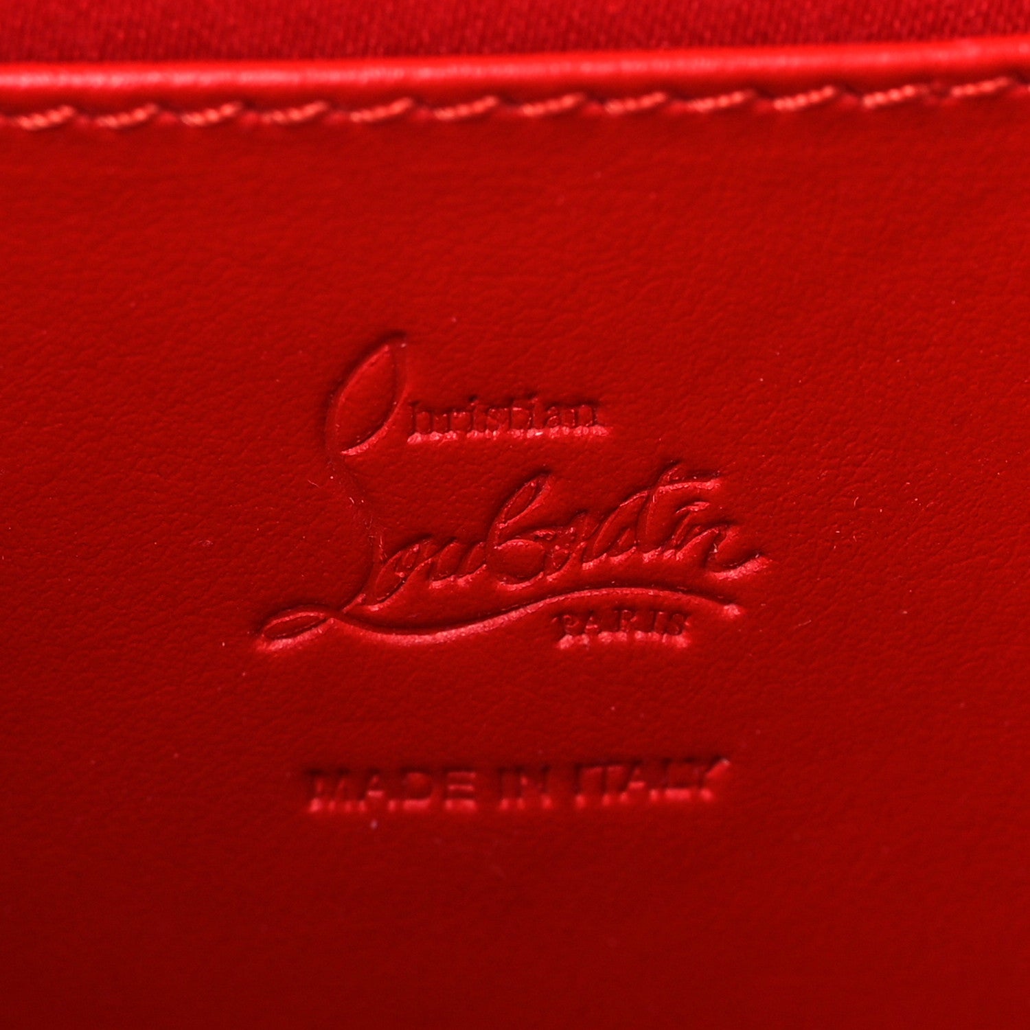 Christian Louboutin Suede Crystal Strass Small Palmette Clutch Red 6 of 8