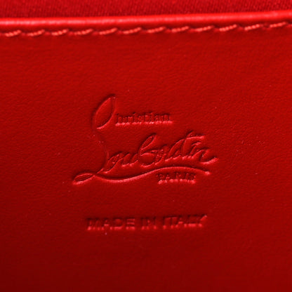 Christian Louboutin Suede Crystal Strass Small Palmette Clutch Red 6 of 8