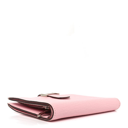 Hermes Chevre Mysore Bearn Compact Wallet Rose Sakura 4 of 7