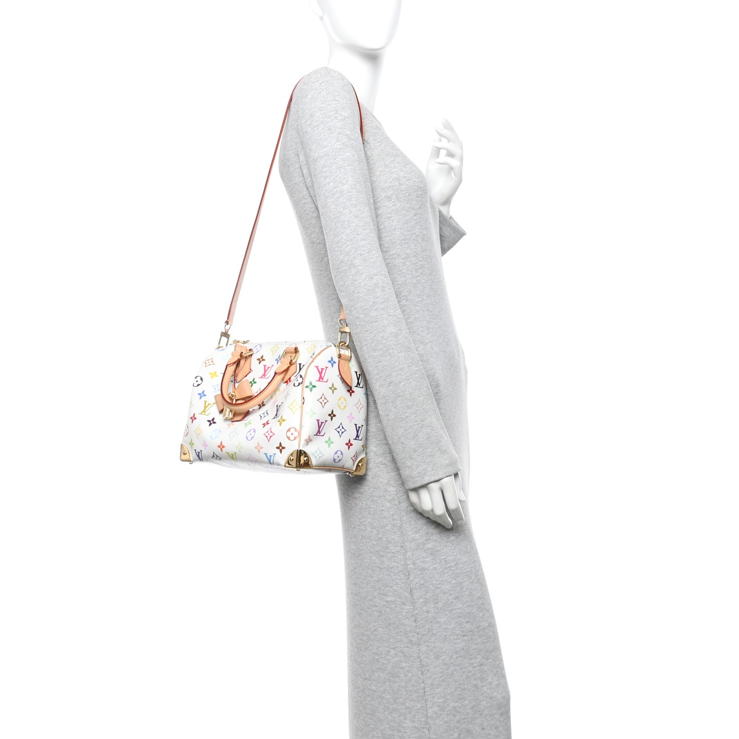 Louis Vuitton LV X TM Monogram Multicolor Speedy Bandouliere 25 White 2 of 13