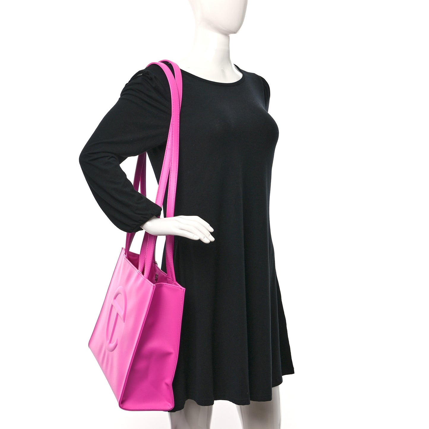 Vegan Leather Medium Shopping Bag Azalea