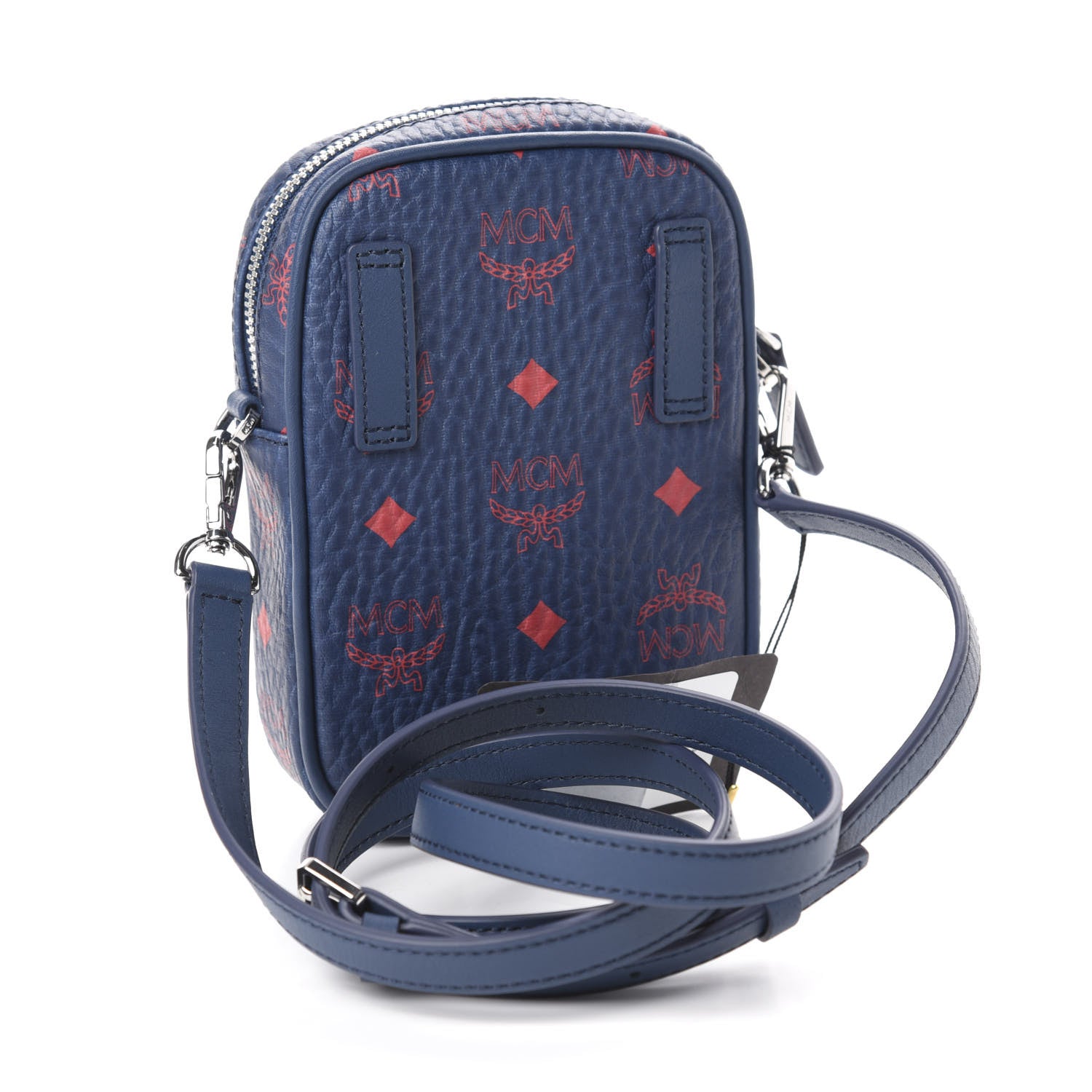 MCM Visetos X-Mini Crossbody Bag Deep Blue Sea 3 of 8
