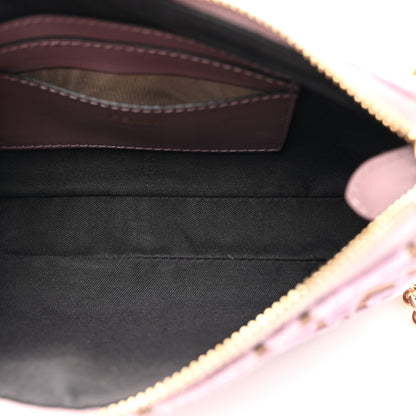 Fendi Velvet Jacquard FF Baguette Pouch Dusty Mauve 5 of 10
