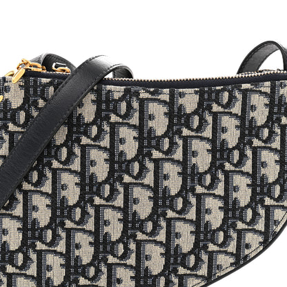 Christian Dior Oblique Saddle Pouch With Strap Navy Blue 9 of 12