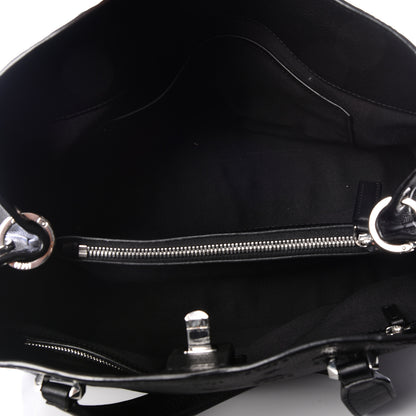 MCM Calfskin Ottomar Monogram Large Essential Tote Black 4 of 14