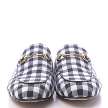 Gucci Cotton Gingham Womens Princetown Slippers 40.5 Black 2 of 11