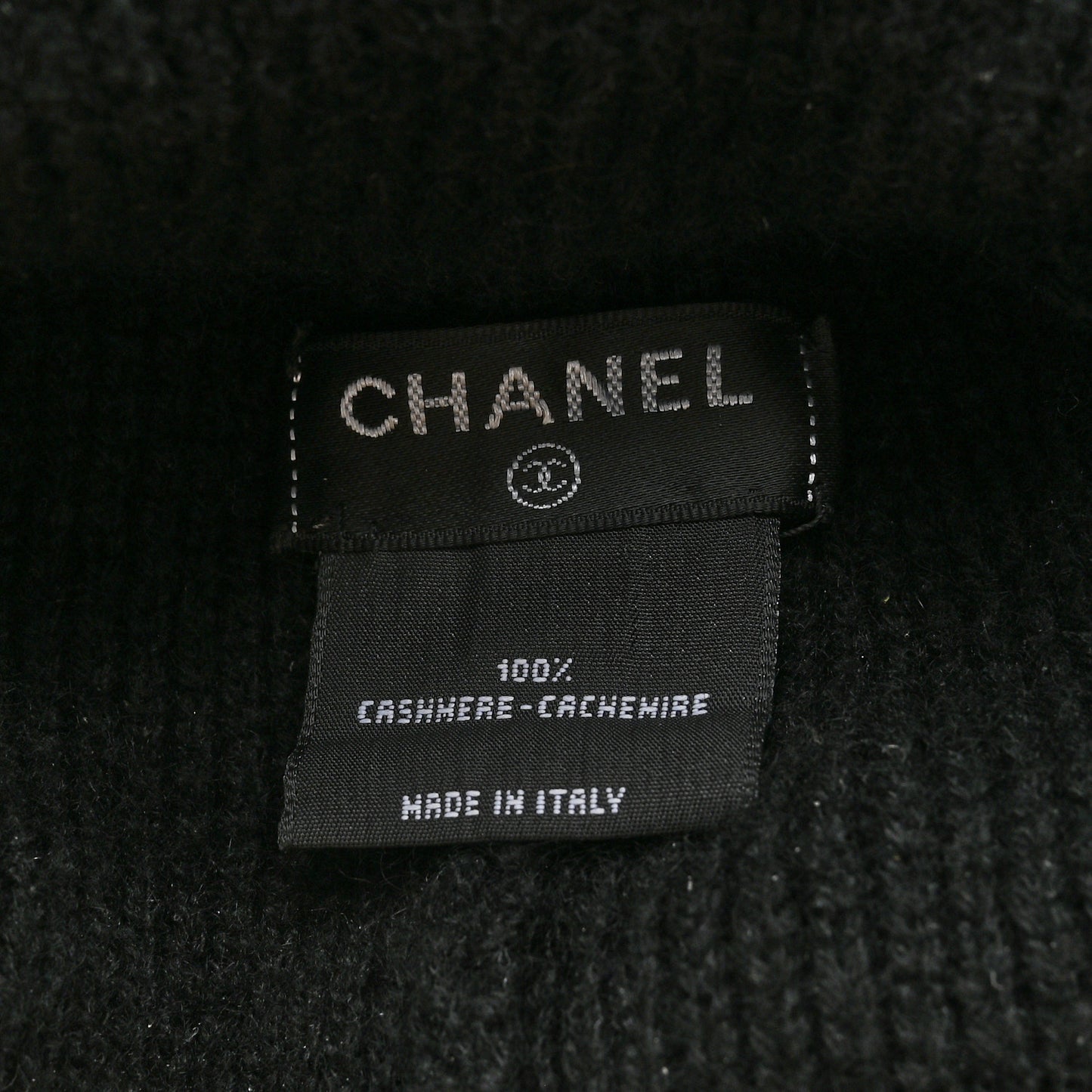 Cashmere CC Logo Beanie Hat Black