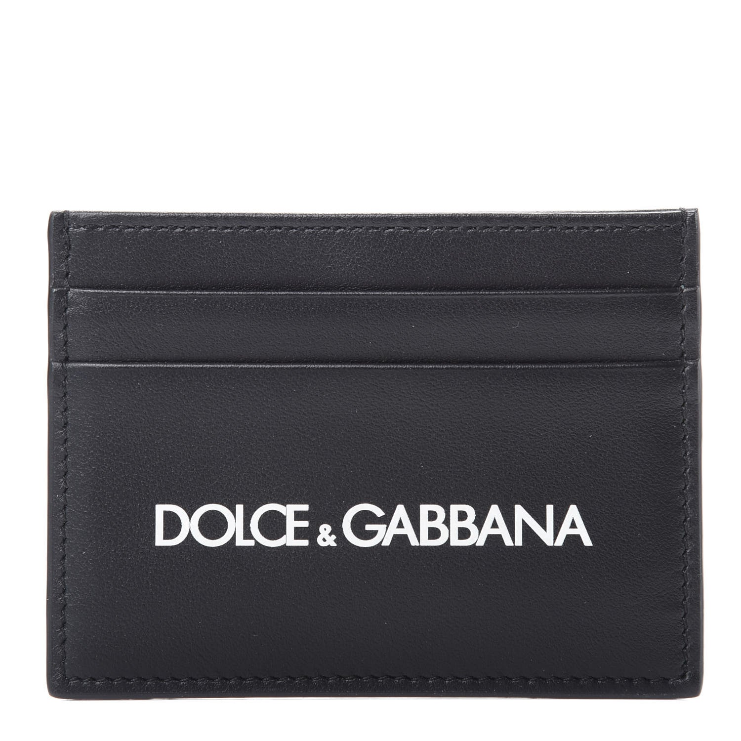 Dolce & Gabbana Calfskin Logo Card Holder Black 1 of 7