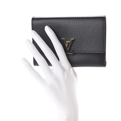 Louis Vuitton Taurillon Capucines Compact Wallet Black 2 of 6