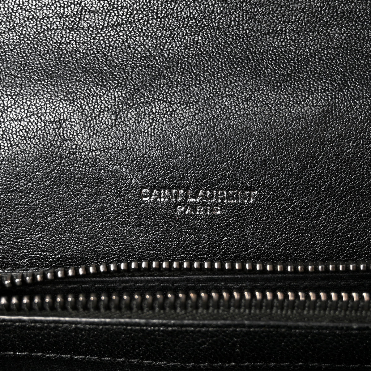Saint Laurent Sheepskin Matelasse Chevron Monogram Medium College Bag Black 6 of 10
