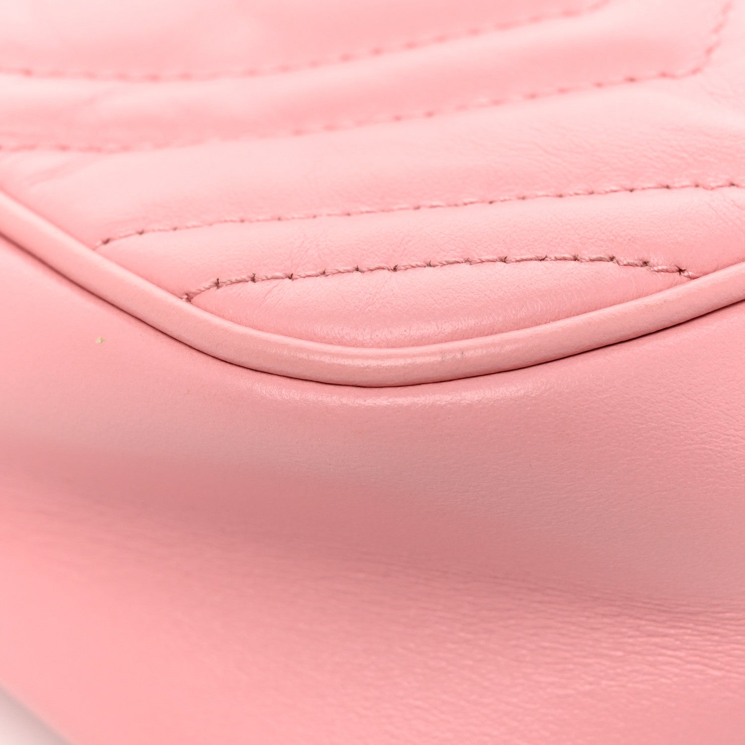 Gucci Calfskin Matelasse Small GG Marmont Chain Shoulder Bag Wild Rose 16 of 17