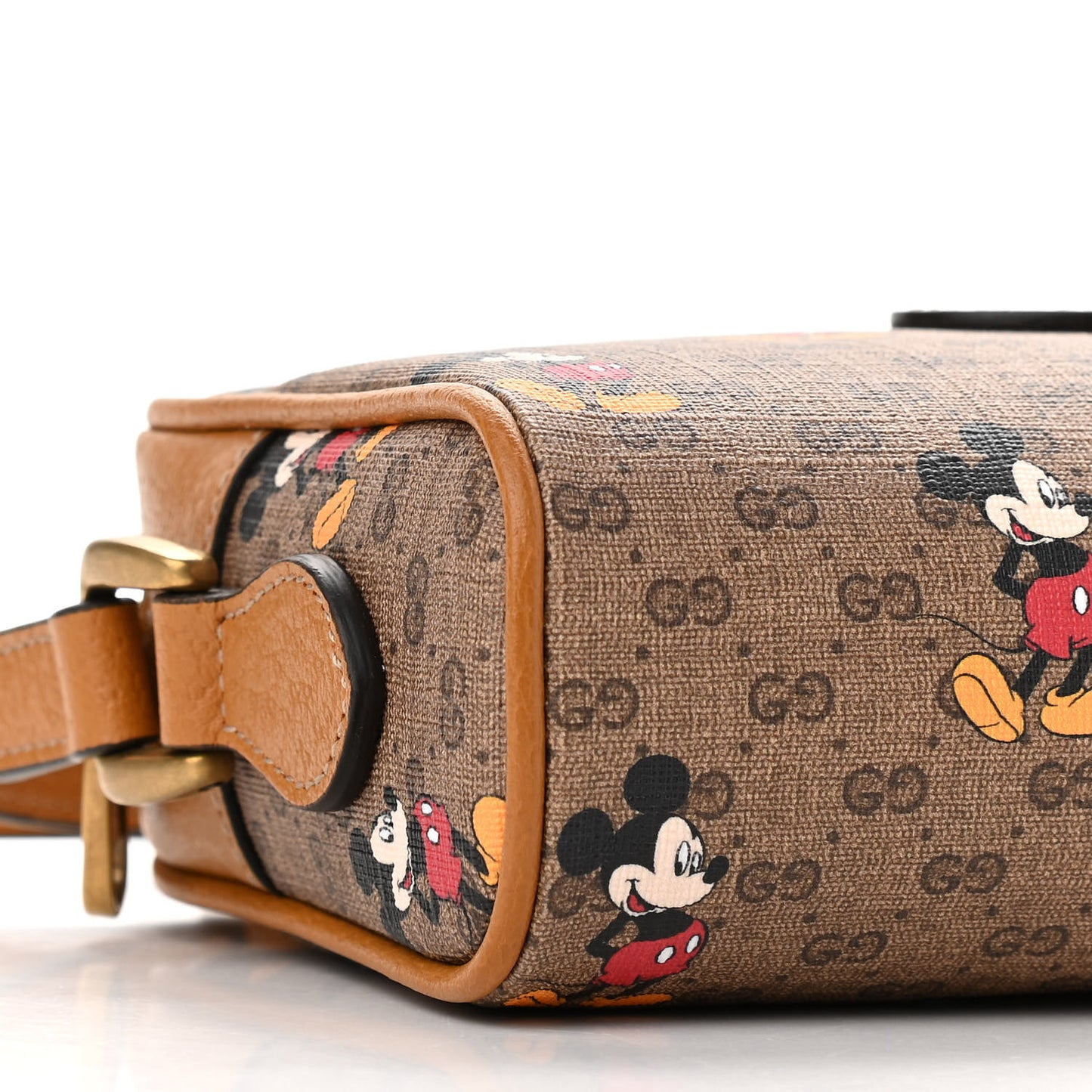 X DISNEY Mini Vintage GG Supreme Monogram Mickey Mouse Shoulder Bag Beige Vintage Sun Oil