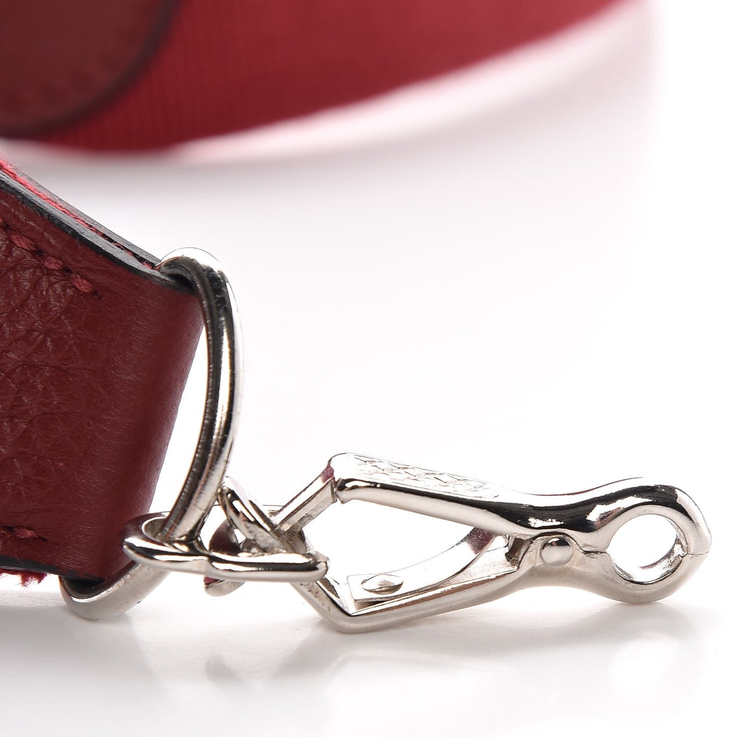 Toile Taurillon Clemence Shoulder Strap Rouge H