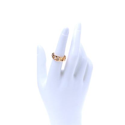 Christian Dior Metal Danseuse Etoile Chain Ring M Gold 2 of 4