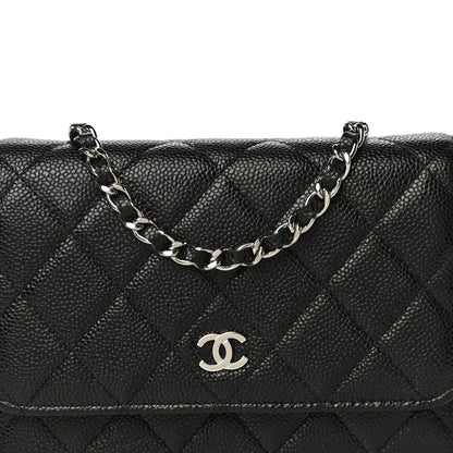 Chanel Caviar Quilted Mini Wallet On Chain WOC Black 8 of 11