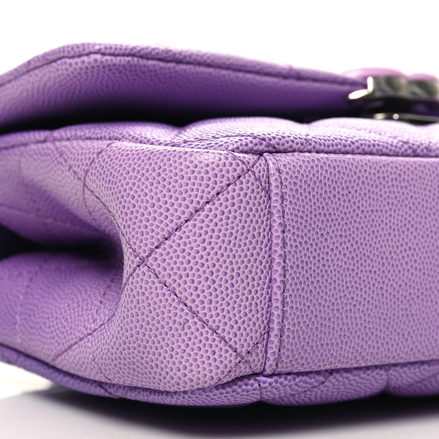 Shaded Caviar Quilted My Everything Small Flap Purple Light Purple