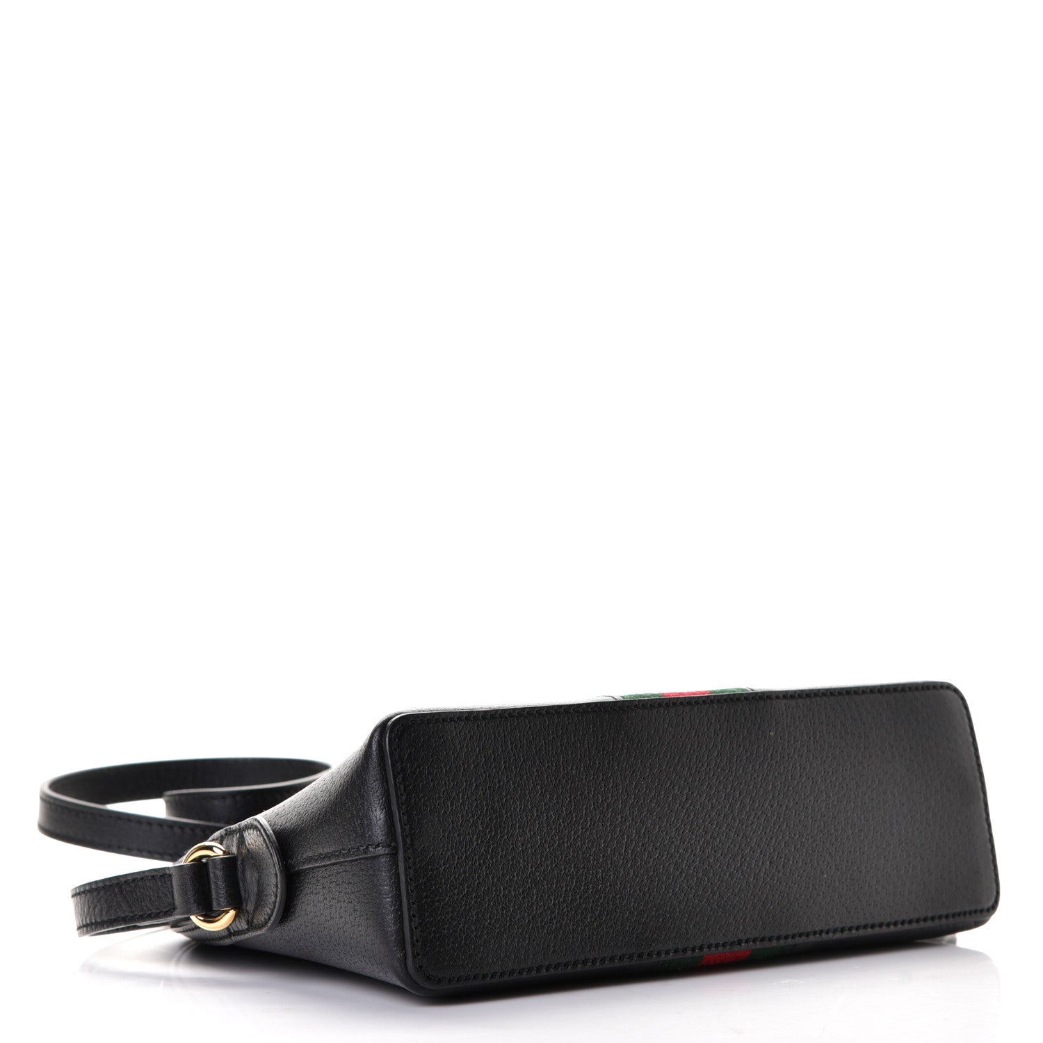 Gucci Calfskin GG Web Small Ophidia Dome Shoulder Bag Black 4 of 6