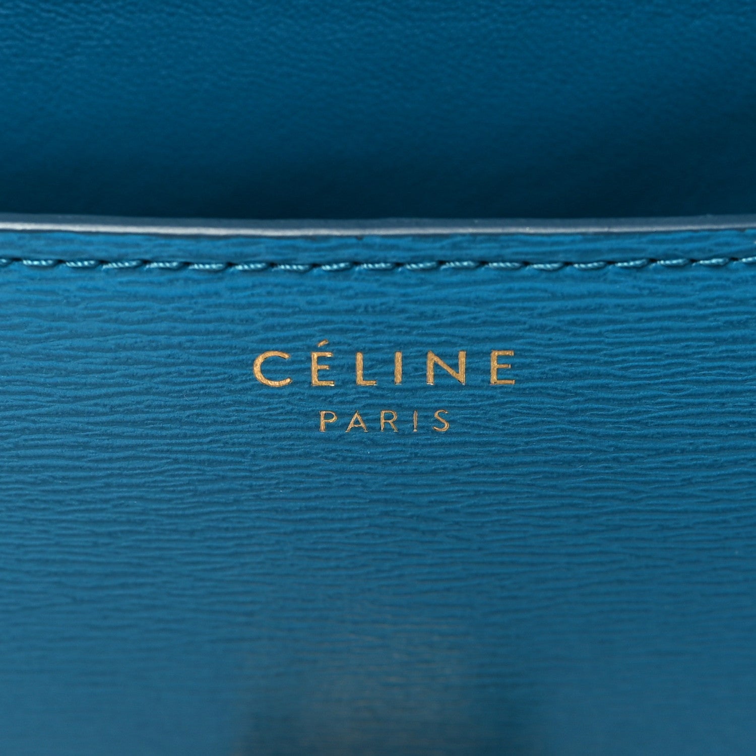 Celine Liege Calfskin Medium Classic Box Flap Bag Turquoise 5 of 9