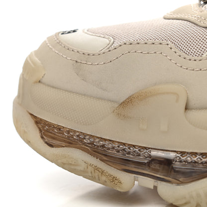 Balenciaga Fabric Mesh Clear Sole Womens Triple S Sneakers 39 Beige 9 of 12