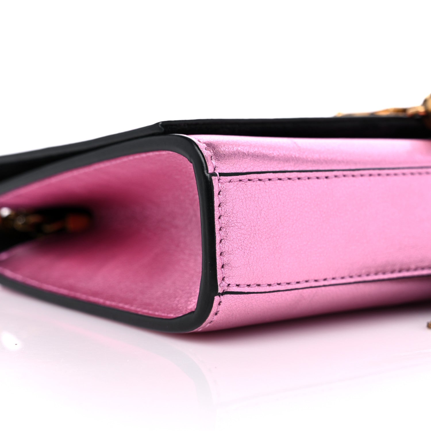 Saint Laurent Metallic Calfskin Small Classic Monogram Kate Tassel Satchel Pink 7 of 10