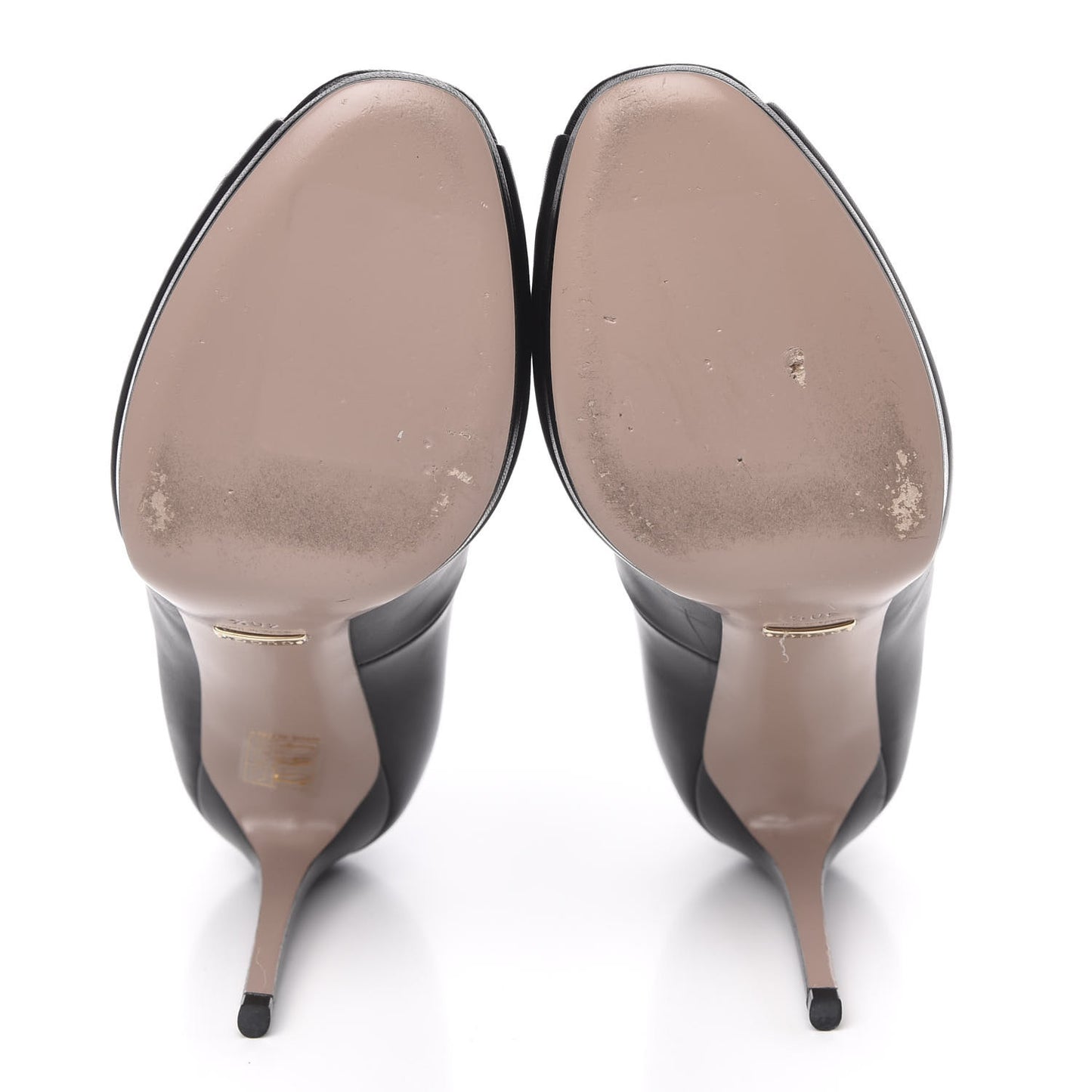 Malaga Kid Horsebit Peep Toe Pumps 40.5 Black