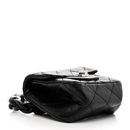 Chanel Calfskin Quilted 2.55 Ankle Wrist Bag Black 5 of 10