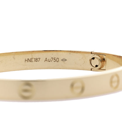 Cartier 18K Yellow Gold LOVE Bracelet 17 6 of 8