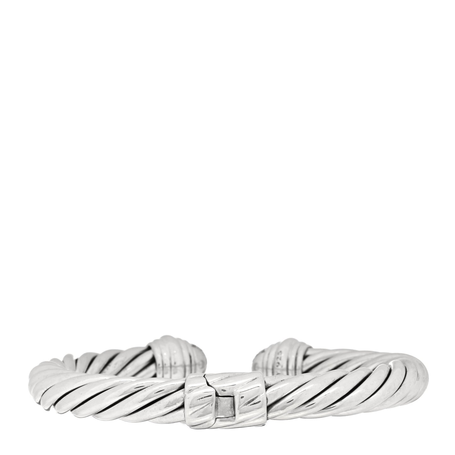 Sterling Silver Diamond 8.5mm Cable Classics Bracelet