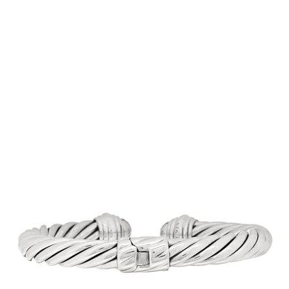 David Yurman Sterling Silver Diamond 8.5mm Cable Classics Bracelet 2 of 3