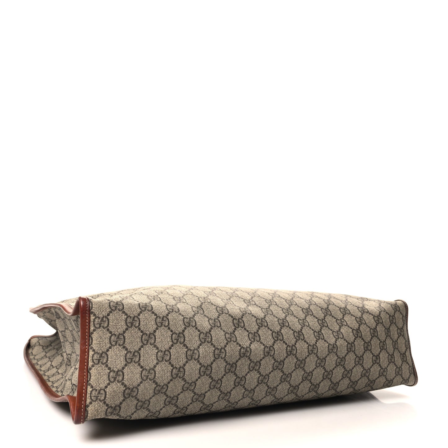 GG Plus Monogram Large Signature Web Loop Tote Brown